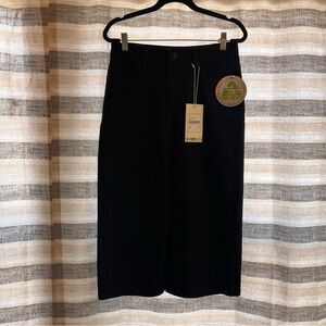 Lovegen Black Denim Midi Skirt Size 5/28‎